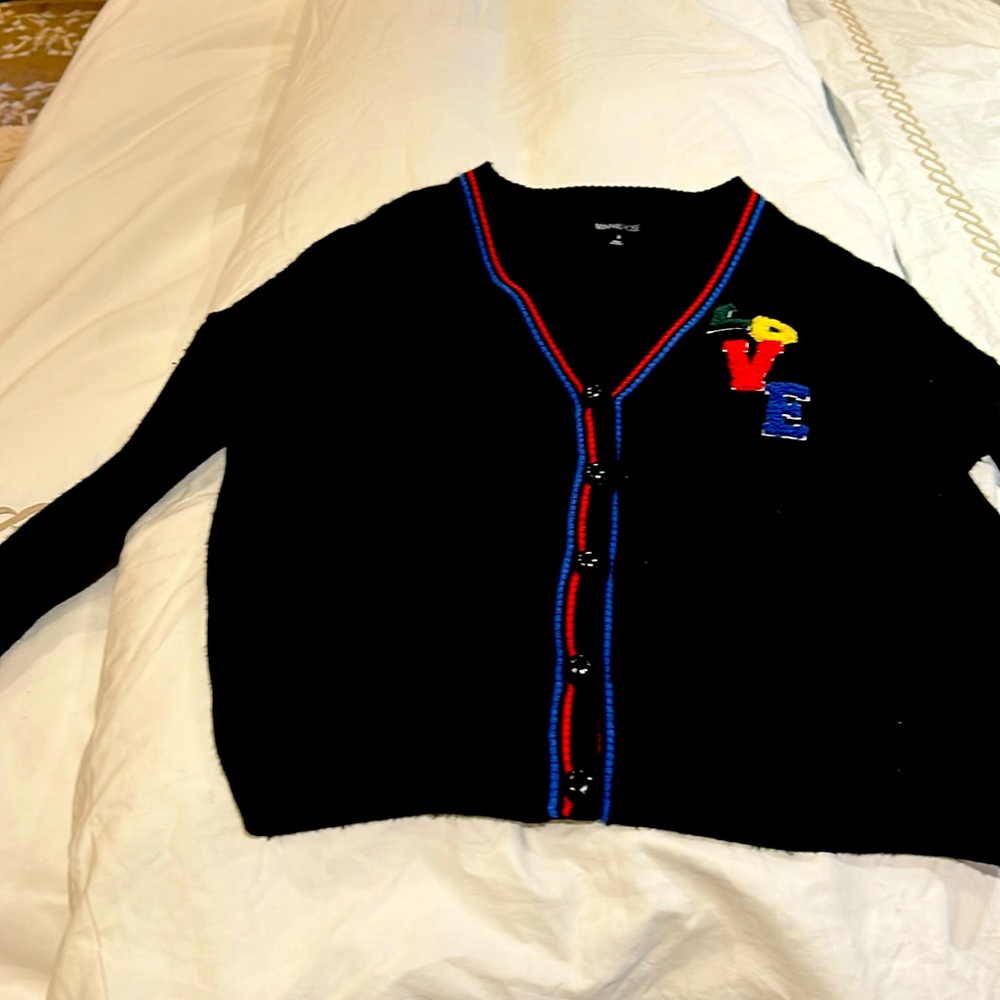 Minnie rose Love black cardigan